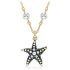Idyllia pendant, Crystal pearls, Starfish, Multicolored, Gold-tone plated