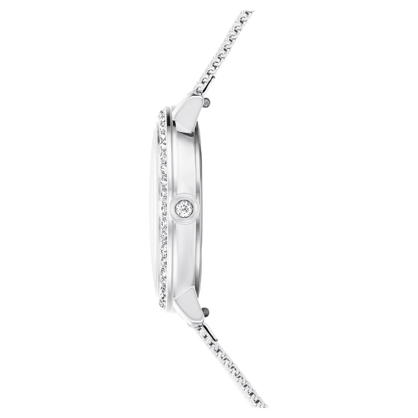 swarovski certa watch  swiss made  metal bracelet  silver tone  stainless steel