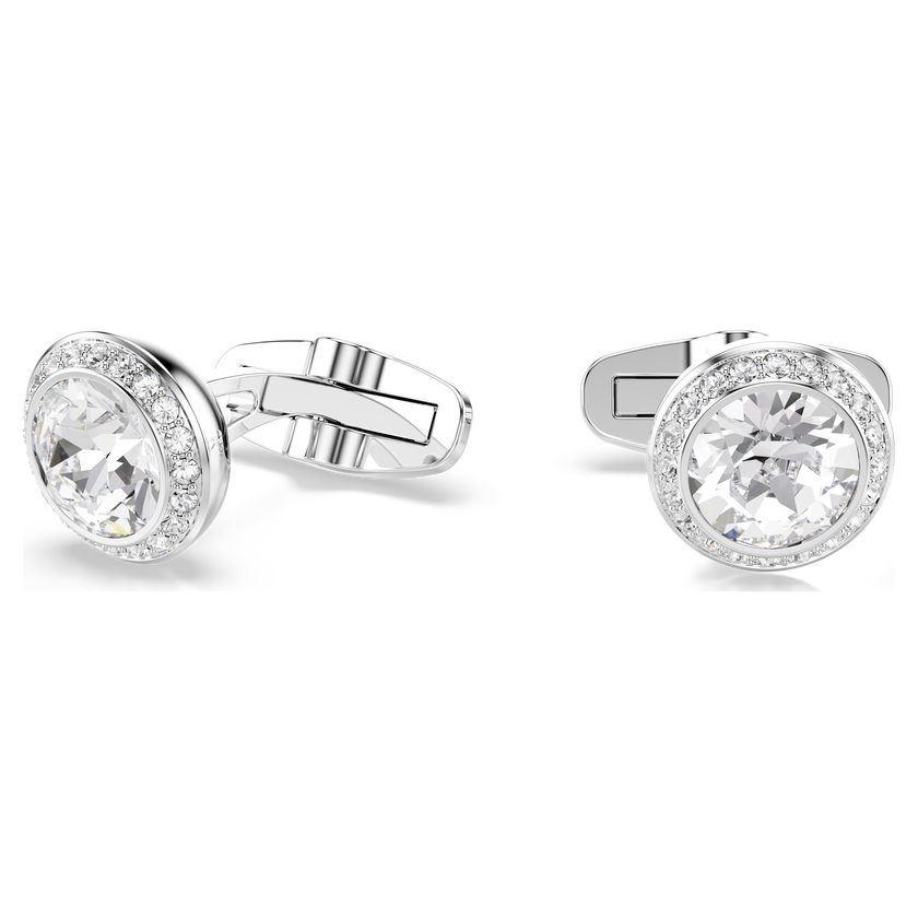 swarovski una angelic cufflinks  round cut  white  rhodium plated