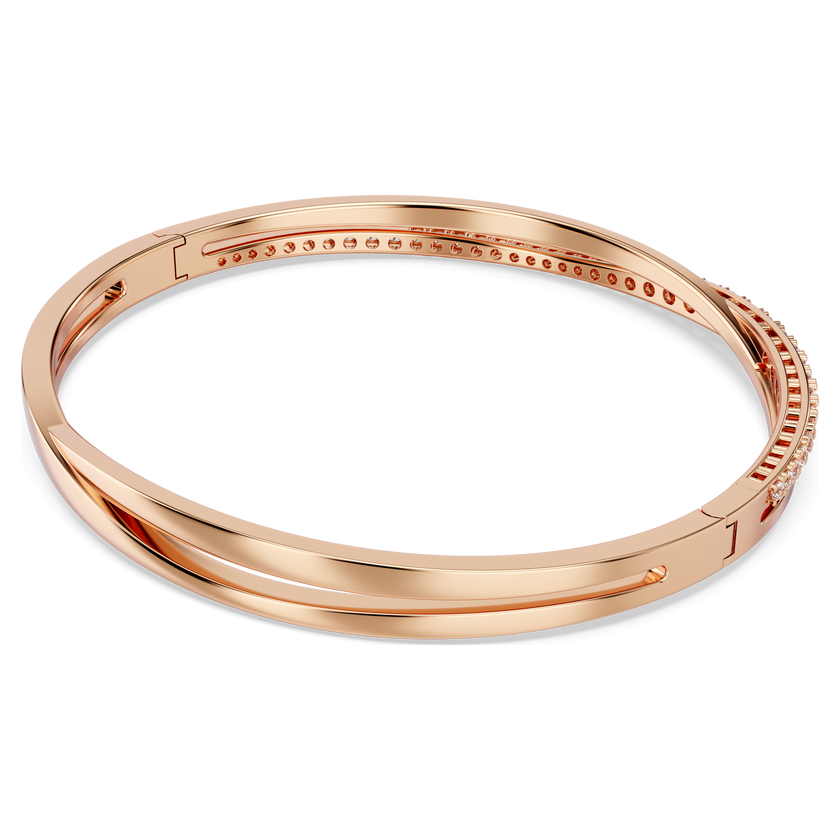 swarovski hyperbola bracelet  white  rose gold tone plated