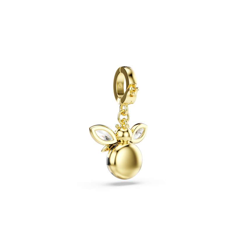 swarovski idyllia charm  mixed cuts  bee  multicolored  gold tone plated