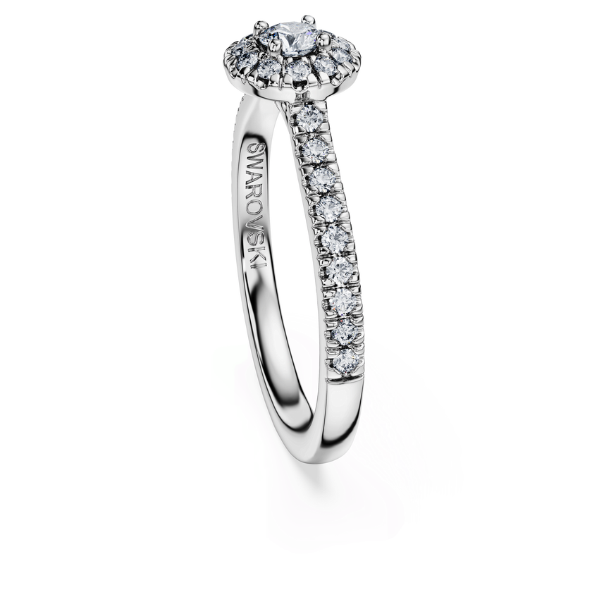 swarovski eternity halo solitaire ring  laboratory grown diamonds 0 45 ct tw  sterling silver