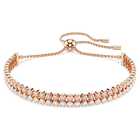 swarovski matrix bracelet  round cut  white  18k rose gold finish