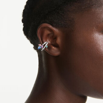 ariana grande x swarovski ear cuffs  mixed cuts  multicolored  rhodium plated