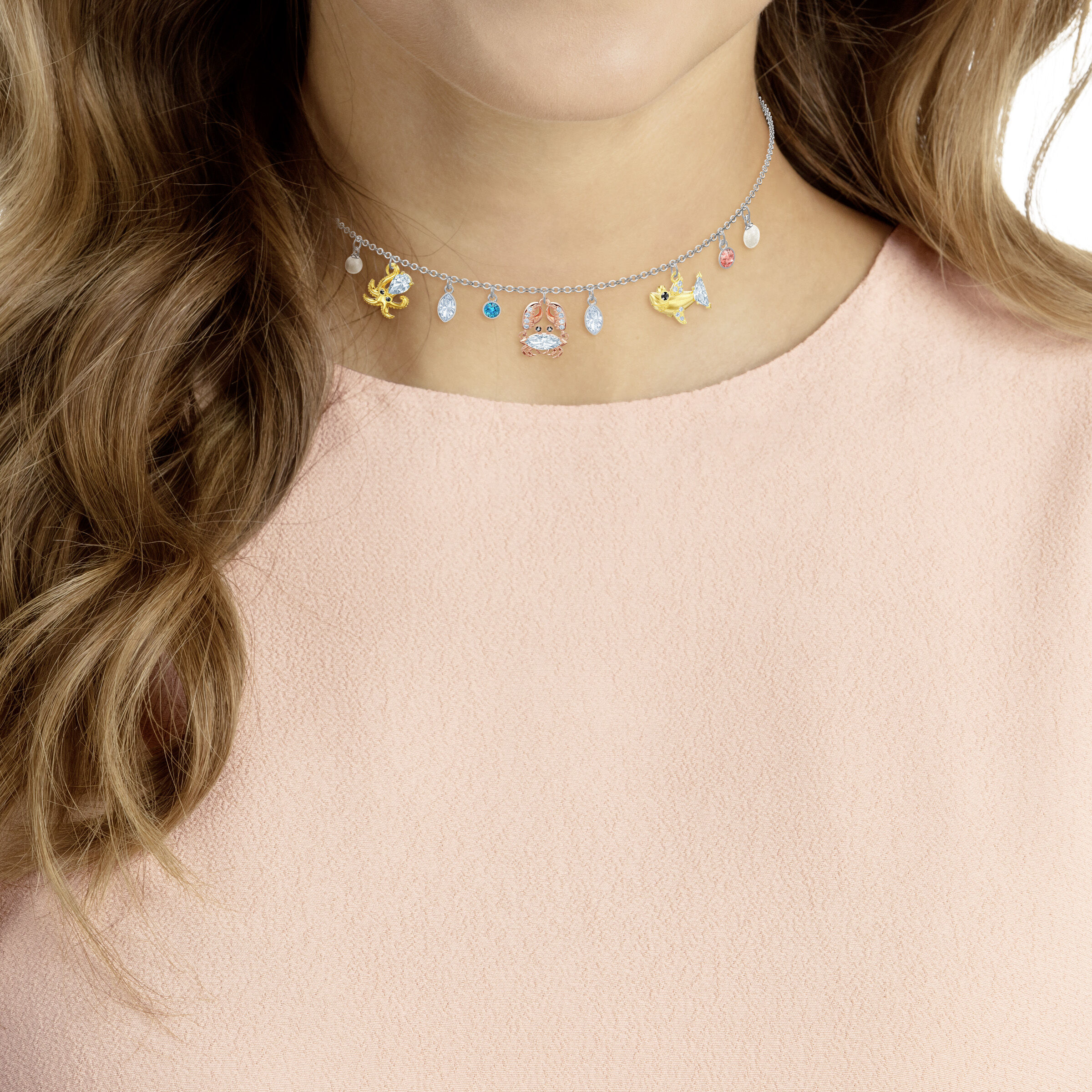 Swarovski ocean outlet choker