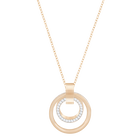 swarovski hollow pendant medium white rose gold plated