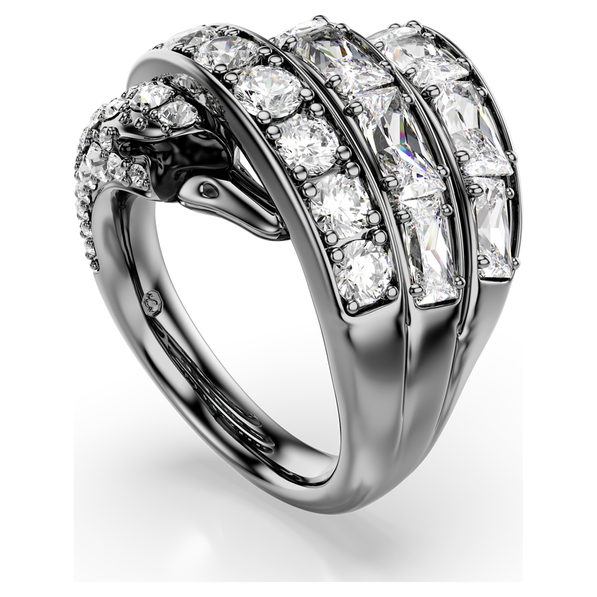 swarovski the vienna collection ring  swan  white  ruthenium plated