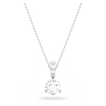 swarovski stilla pendant round cut white rhodium plated