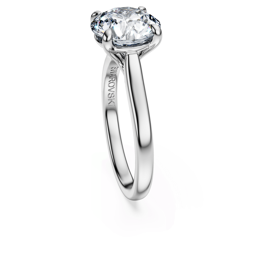 swarovski eternity solitaire ring  laboratory grown diamonds 3 ct tw  round cut  18k white gold