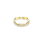 swarovski infinity ring  pav   white  gold tone plated