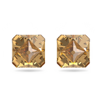swarovski chroma stud earrings pyramid cut crystals yellow gold tone plated