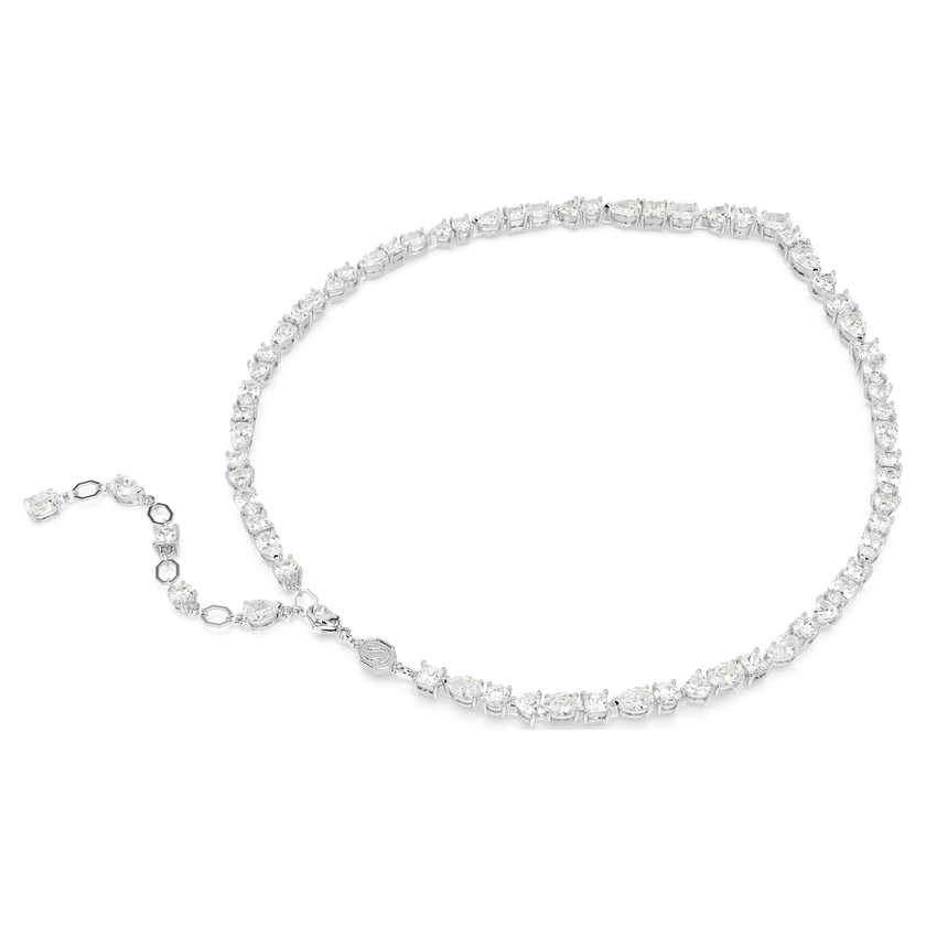 swarovski mesmera necklace  mixed cuts  white  rhodium plated