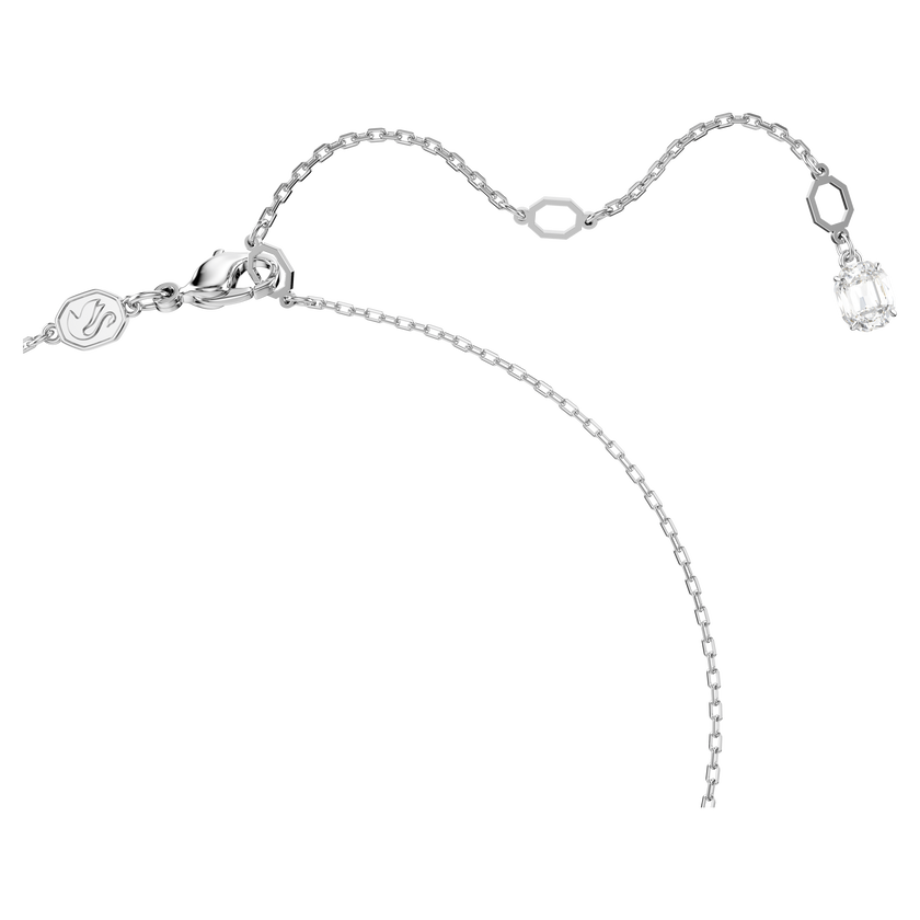 swarovski hyperbola pendant  infinity  white  rhodium plated