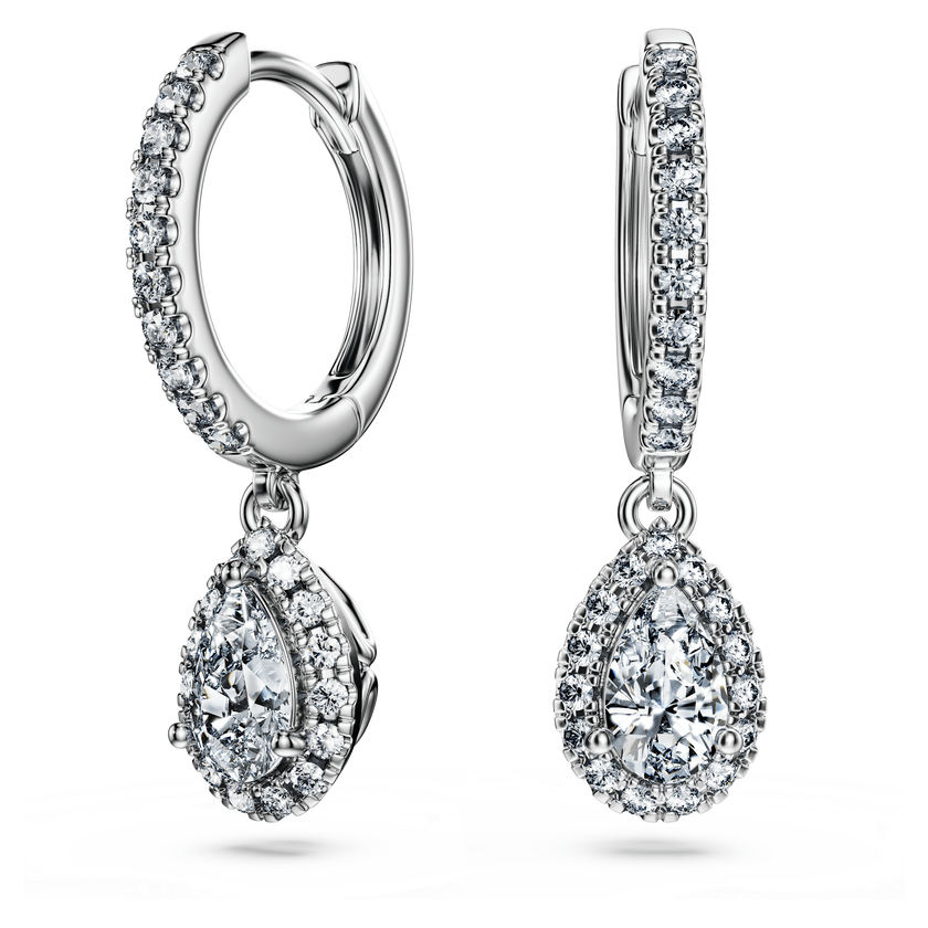 swarovski eternity drop earrings  laboratory grown diamonds 1 25 ct tw  18k white gold