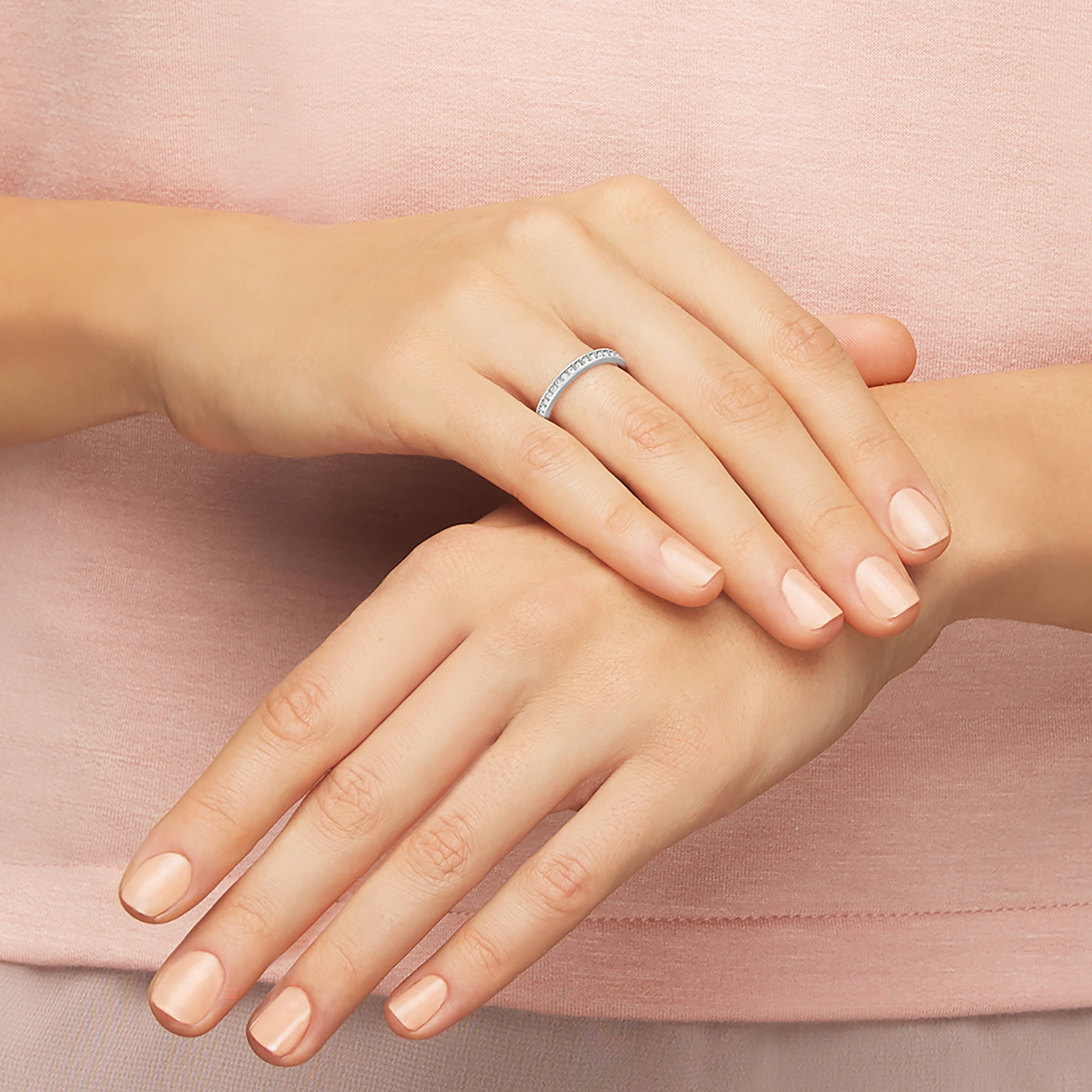 swarovski matrix ring  white  rhodium plated