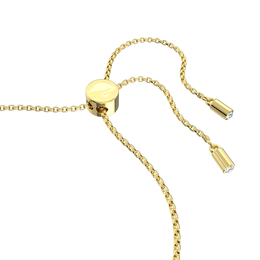 swarovski further bracelet  interlocking loop  white  gold tone plated