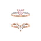 One Ring Set, Multi-colored, Rose gold plating