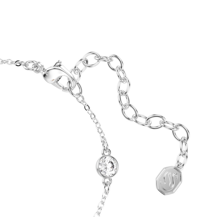 swarovski symbolica bracelet  round cut  moon  white  mixed plating