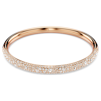 swarovski sublima bangle snow pav white rose gold tone plated