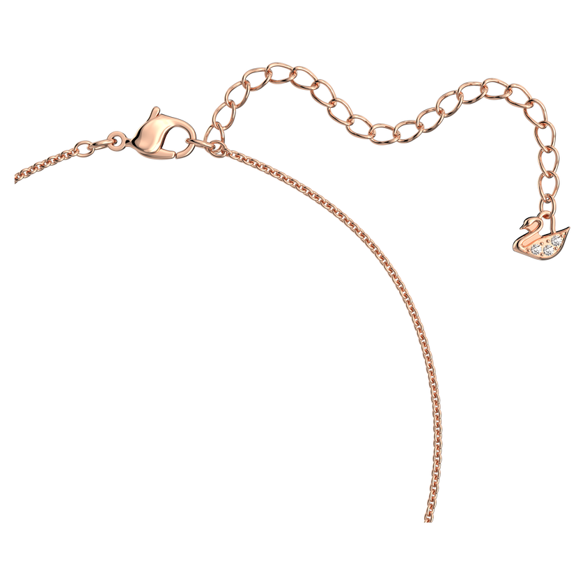 swarovski lovely necklace  heart  white  rose gold tone plated