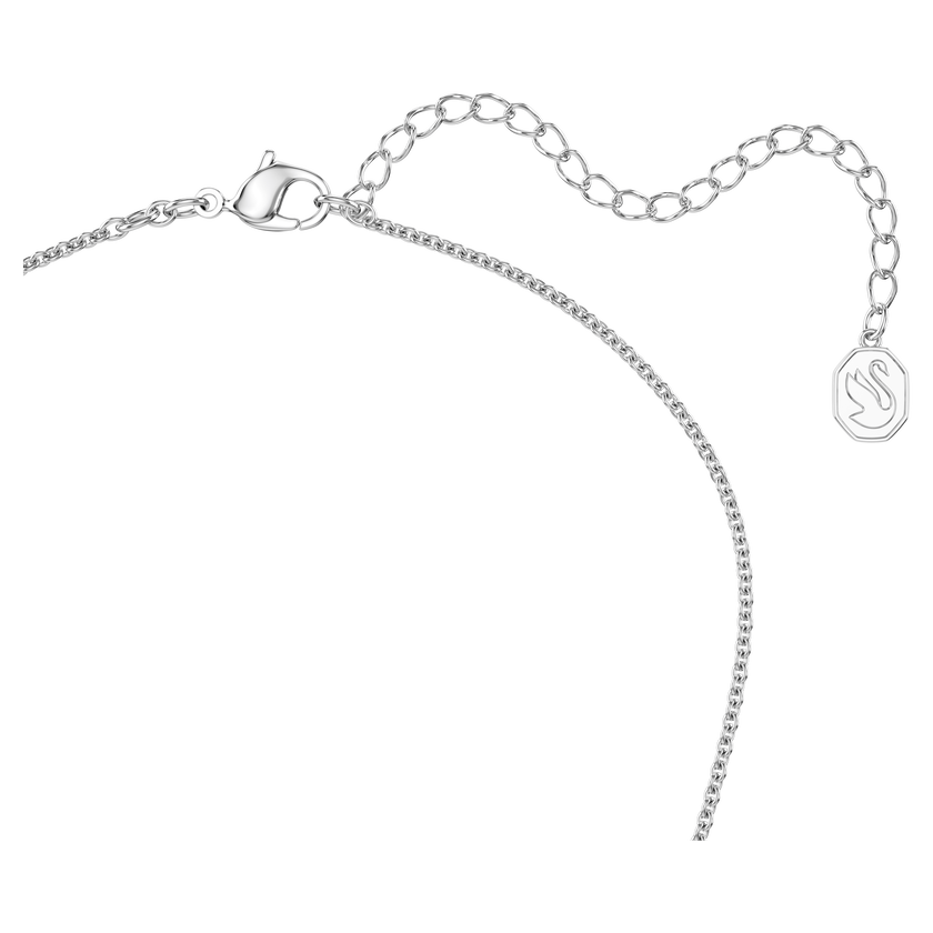 swarovski una angelic pendant  round cut  white  rhodium plated