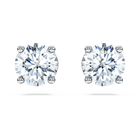 swarovski eternity stud earrings  laboratory grown diamonds 2 ct tw  18k white gold