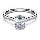 swarovski eternity solitaire ring  laboratory grown diamonds 1 ct tw  oval cut  18k white gold