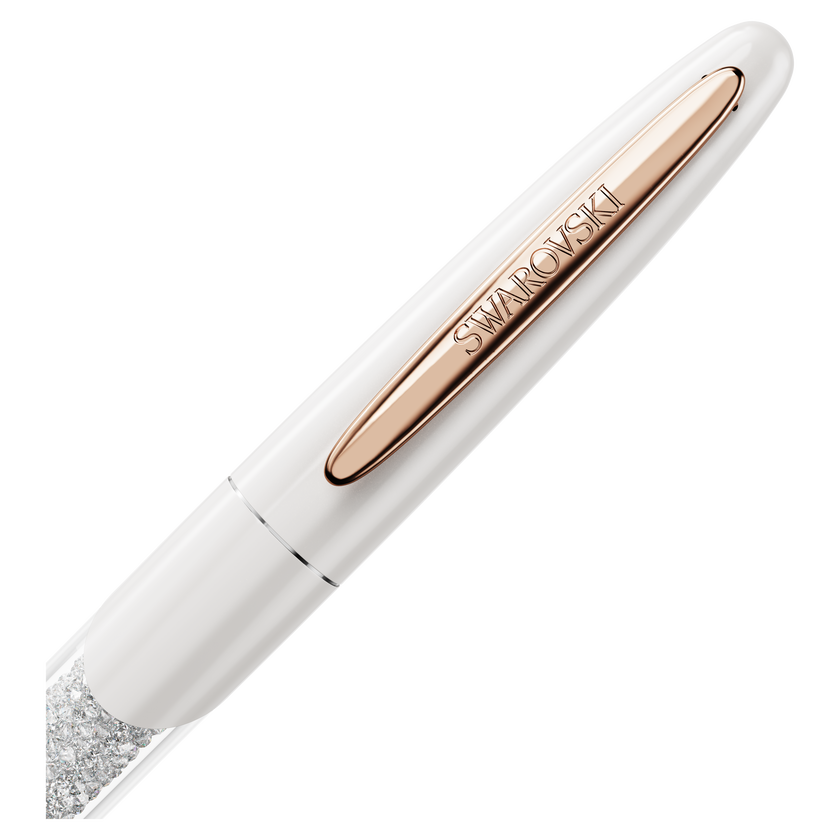 swarovski crystalline nova rollerball pen  white  rose gold tone plated