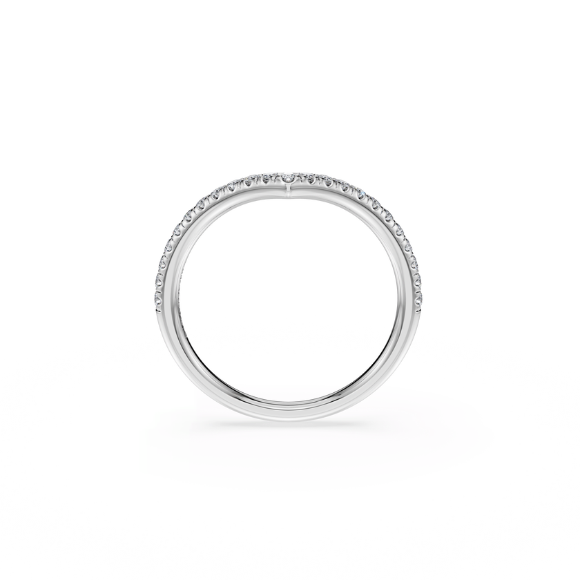 swarovski eternity v band ring  lab grown diamonds 0 25 ct tw  round shape  18k white gold