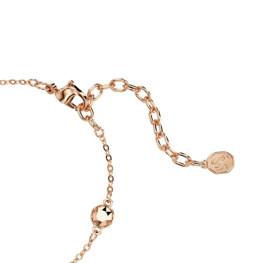 swarovski imber bracelet  round cut  multicolored  18k rose gold finish