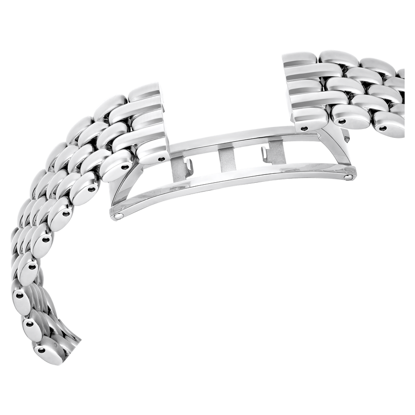 swarovski imber oval watch  swiss made  metal bracelet  silver tone  stainless steel