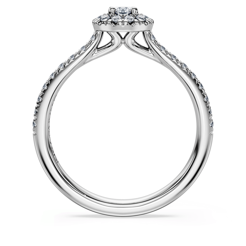 swarovski eternity halo solitaire ring  laboratory grown diamonds 0 45 ct tw  sterling silver