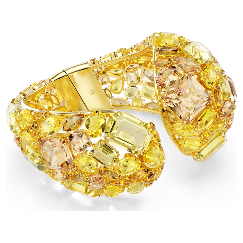 swarovski gema cuff  yellow  gold tone plated