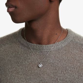 swarovski dextera pendant  round cut  white  rhodium plated