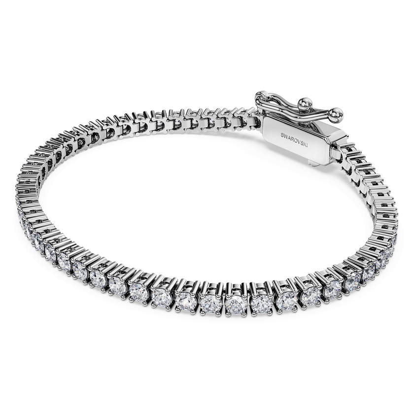 swarovski eternity tennis bracelet  laboratory grown diamonds 3 ct tw  18k white gold