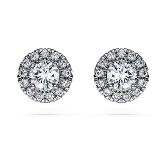swarovski eternity stud earrings  laboratory grown diamonds 0 75 ct tw  18k white gold