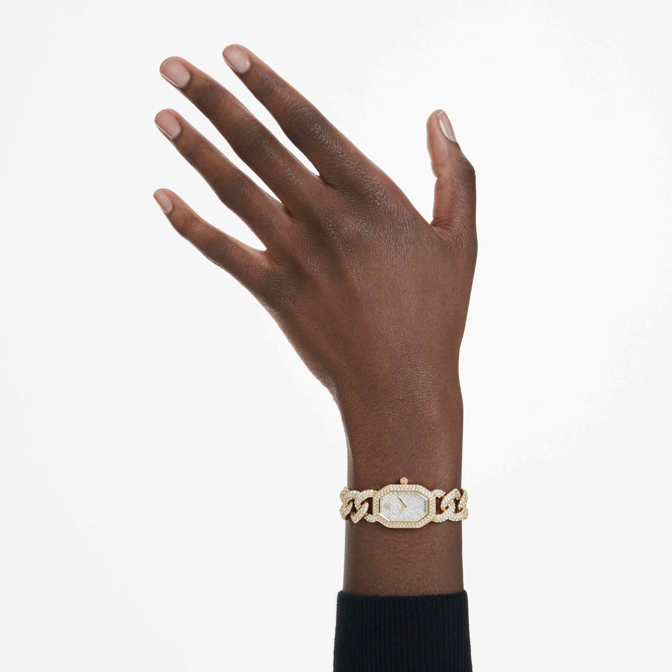 SWAROVSKI ゴールド ブラック 時計 SWAROVSKI スワロフスキー Swarovski 腕時計 Crystalline