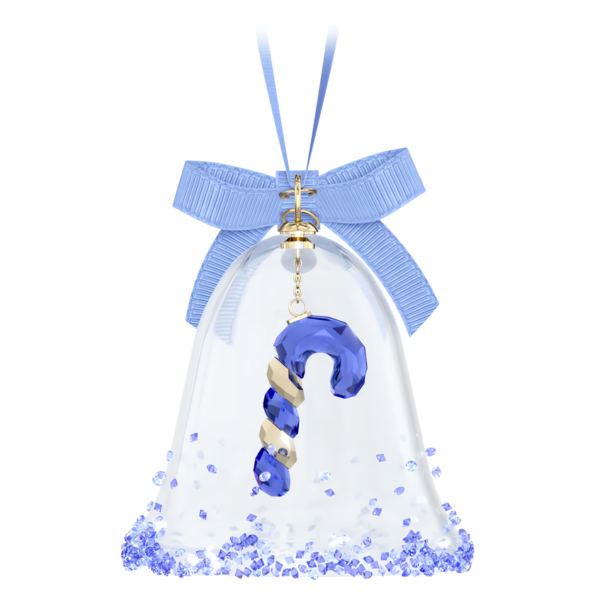 swarovski holiday cheers dulcis bell ornament  blue