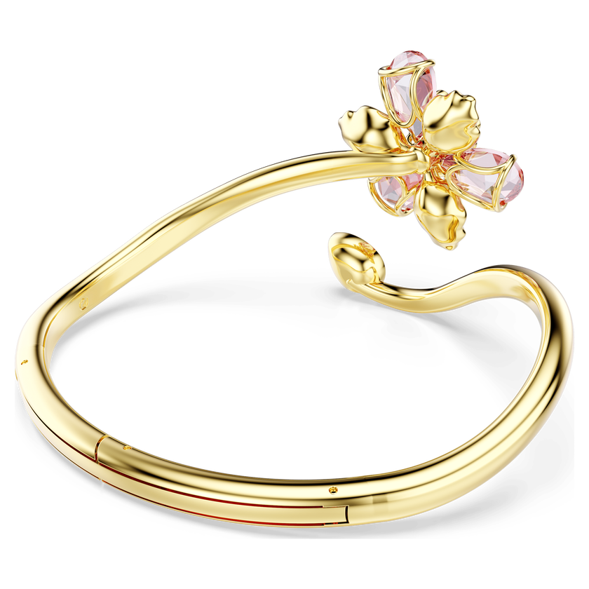 swarovski idyllia bangle  mixed cuts  flower  multicolored  gold tone plated