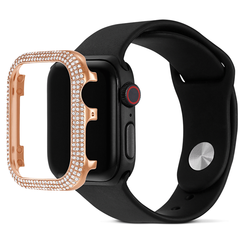 swarovski sparkling case  for apple watch  series 4   5  40 mm  rose gold tone