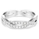 swarovski infinity ring  round cut  white  rhodium plated