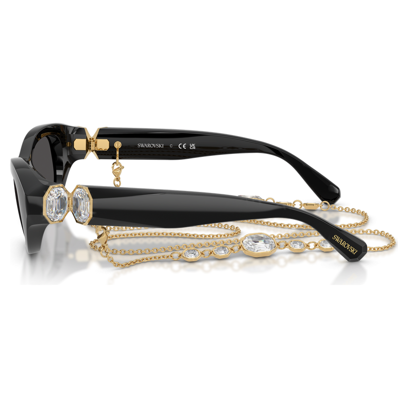swarovski sunglasses  pillow shape  black