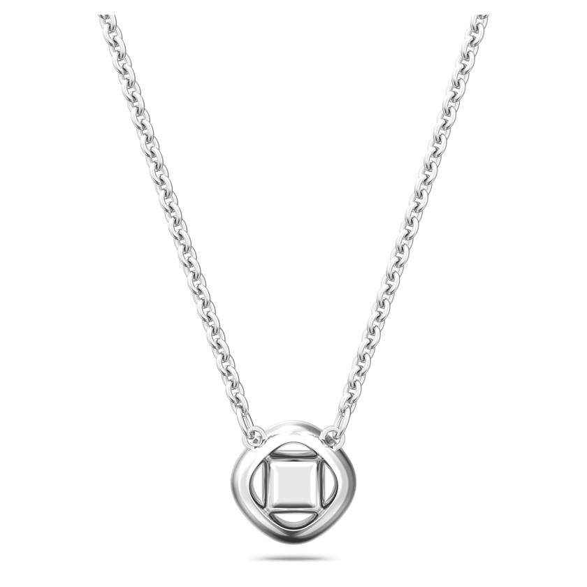 swarovski angelic necklace  square cut  blue  rhodium plated