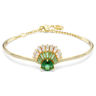 swarovski idyllia bangle mixed cuts shell green gold tone plated