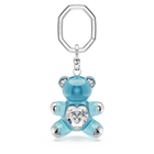 swarovski teddy key ring bear blue rhodium plated