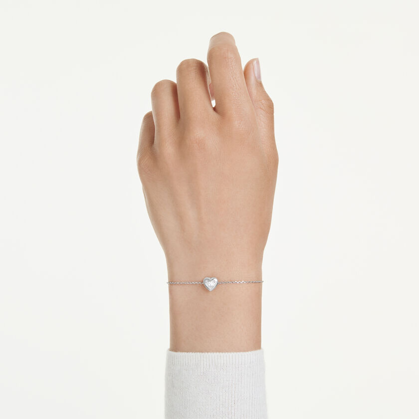 swarovski eternity bracelet  lab grown diamonds 0 5 ct tw  heart shape  sterling silver