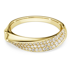 swarovski classica band ring  round cut  white  sterling silver  18k gold finish