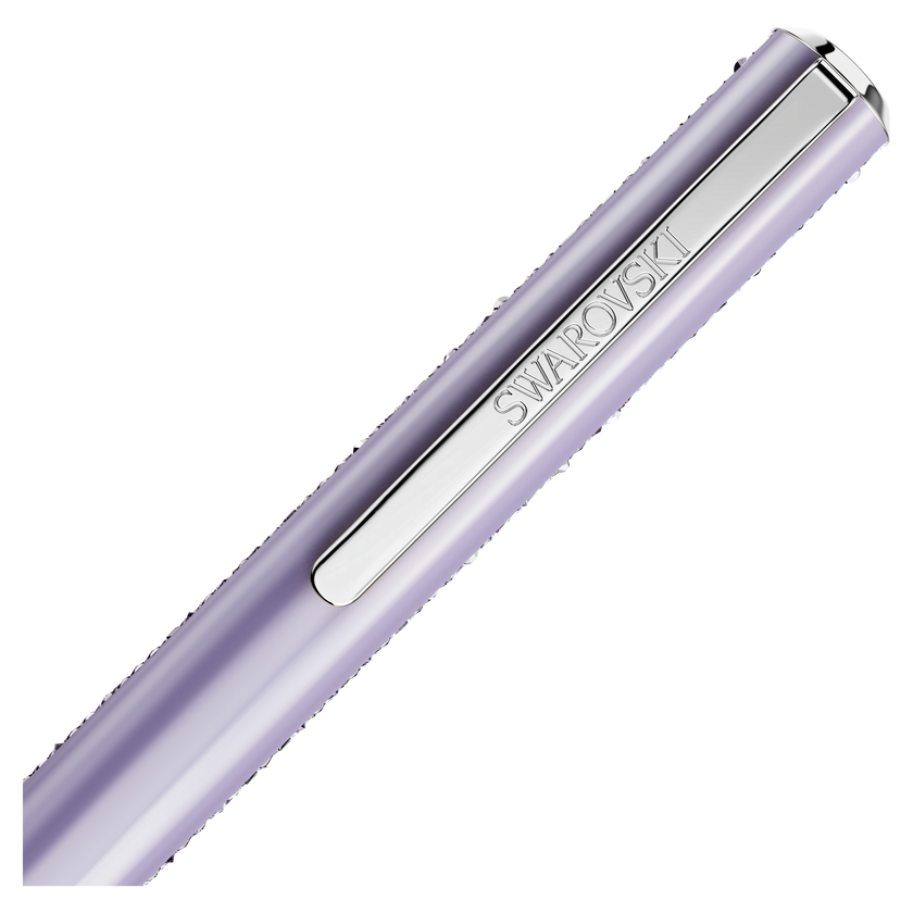 swarovski crystal shimmer glide ballpoint pen  purple  purple lacquered  chrome plated