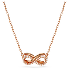 swarovski hyperbola pendant pav infinity white rose gold tone plated