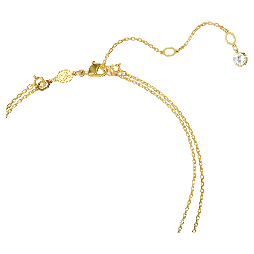 swarovski sublima layered pendant  white  gold tone plated